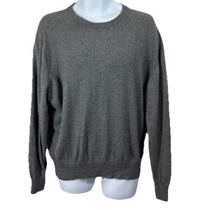Daniel Cremieux Classics Men's XL Gray Pullover Sweater Cotton Cashmere Blend